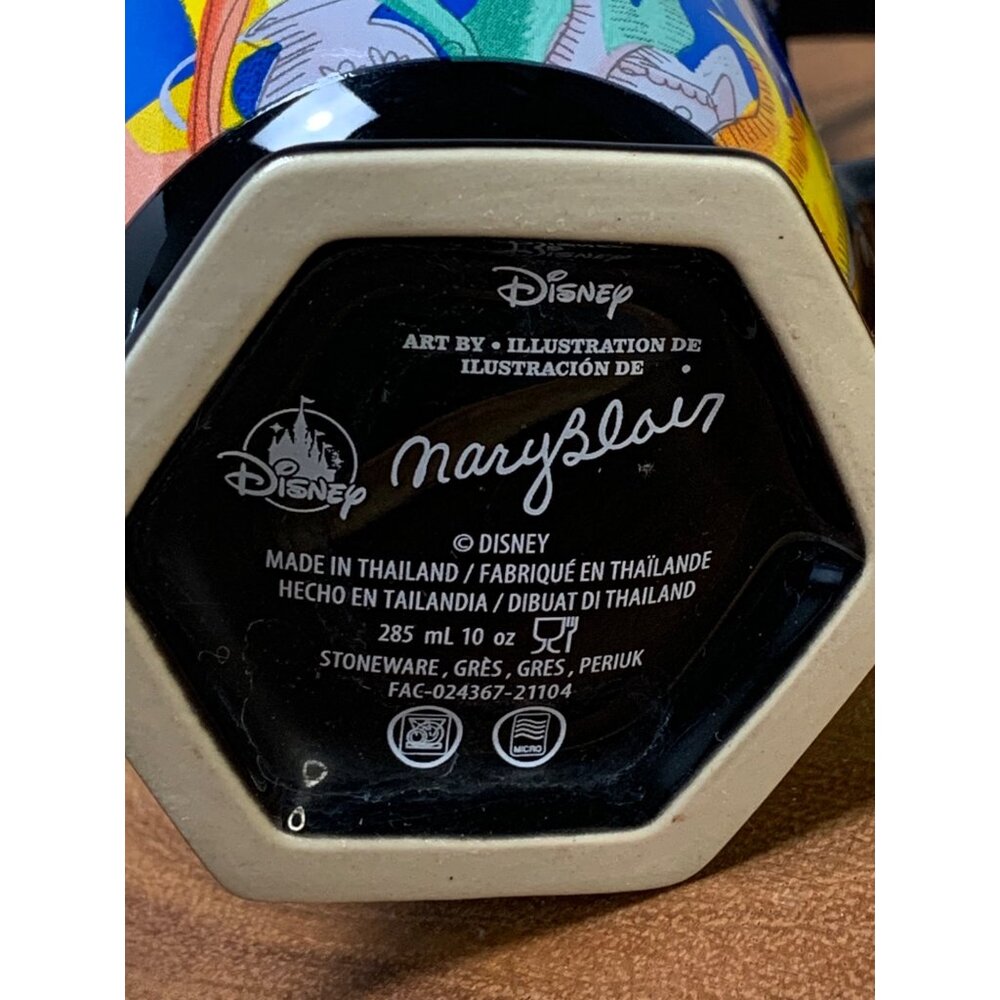 Disney Mary Blair Alice In Wonderland Mad Hatter Stacked Mug 10 Oz Hexagonal Sto - Picture 6 of 11